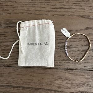 Karen Lazar Gold and Purple Beaded Bracelet NWT